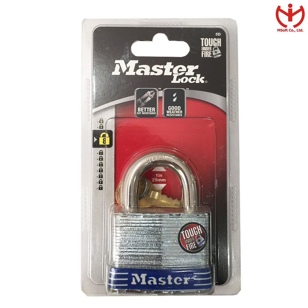 [Hỏa tốc HCM] Khóa Master Lock 5 EURD thân lá thép 50mm - MSOFT