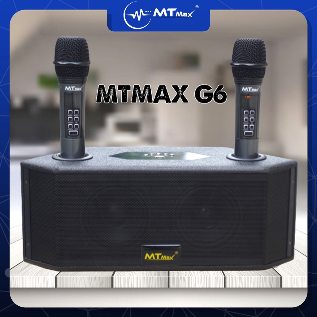 Loa di động MTMAX G6 tích hợp vang số có hiệu ứng DSP reverb 2 mic pin sạc trực tiếp 18650 cực kỳ tiện ích bảo hành 12th