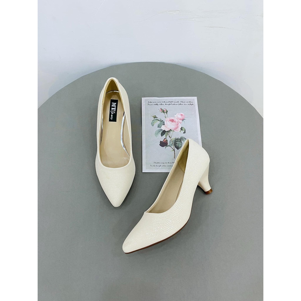 [shop giay minh thu]Giày VIP công sở cao 4cm gót bầu MT002