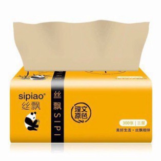 Thùng 30 gói giấy ăn gấu trúc  [𝗙𝗥𝗘𝗘𝗦𝗛𝗜𝗣] bột giấy nguyên chất Sipao