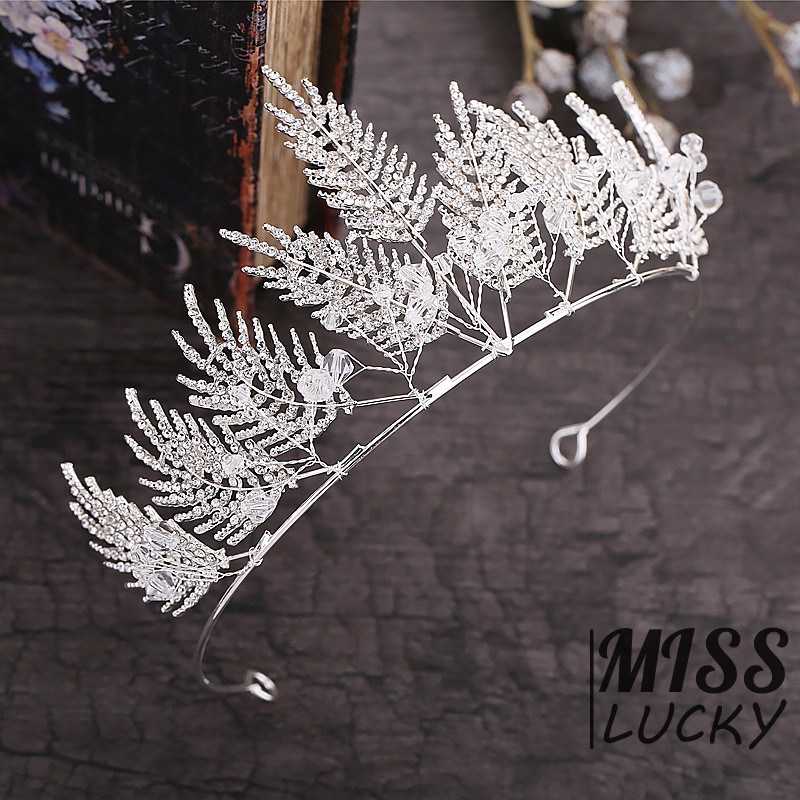 Vương miện cho cô dâu màu bạc sang trọng