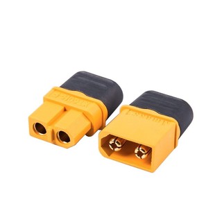XT60H XT60 giắc cắm pin Amass XT60 chính hãng jack cắm pin lipo đồng nguyên chất cao cấp mạ vàng (1 cặp đực cái)