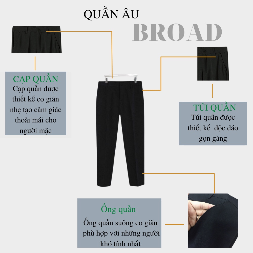 Quần âu nam Gavin vải lụa hàn co giãn,Quần baggy nam ống rộng không nhăn không xù loại tây âu Premium thời trang (BGA)