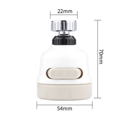 Đầu tăng áp 3 chế độ phun cho vòi bồn rửa - Có thể xoay 360 độ màu trắng sữa