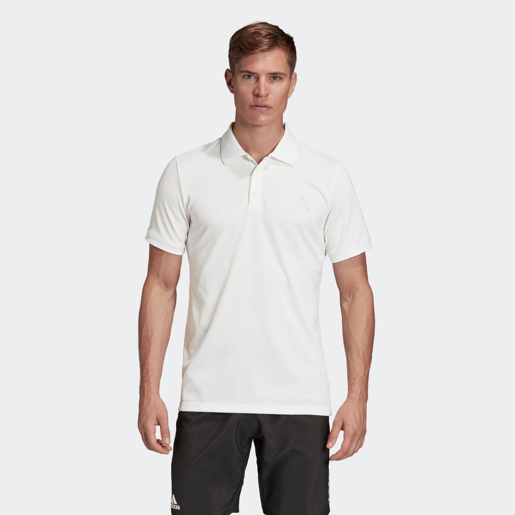 Áo Tennis Polo Adidas nam trơn chính hãng Authentic - Trắng