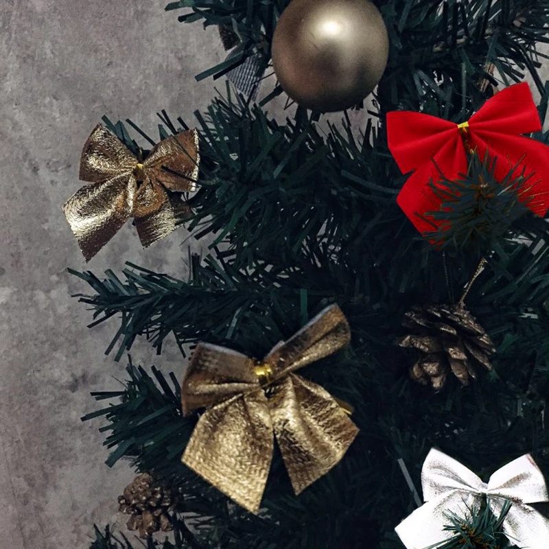 Set 12 Nơ Trang Trí Cây Thông Giáng Sinh / Năm Mới
