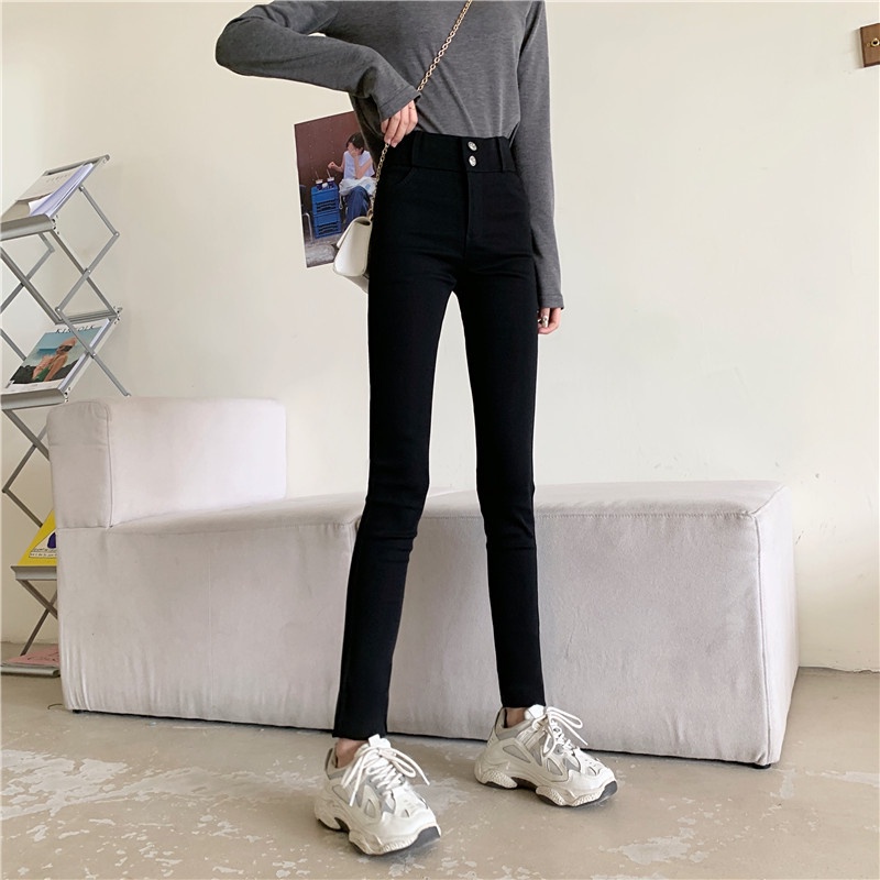 SUXI MỚI Quần dài lưng cao dáng ôm cho nữ