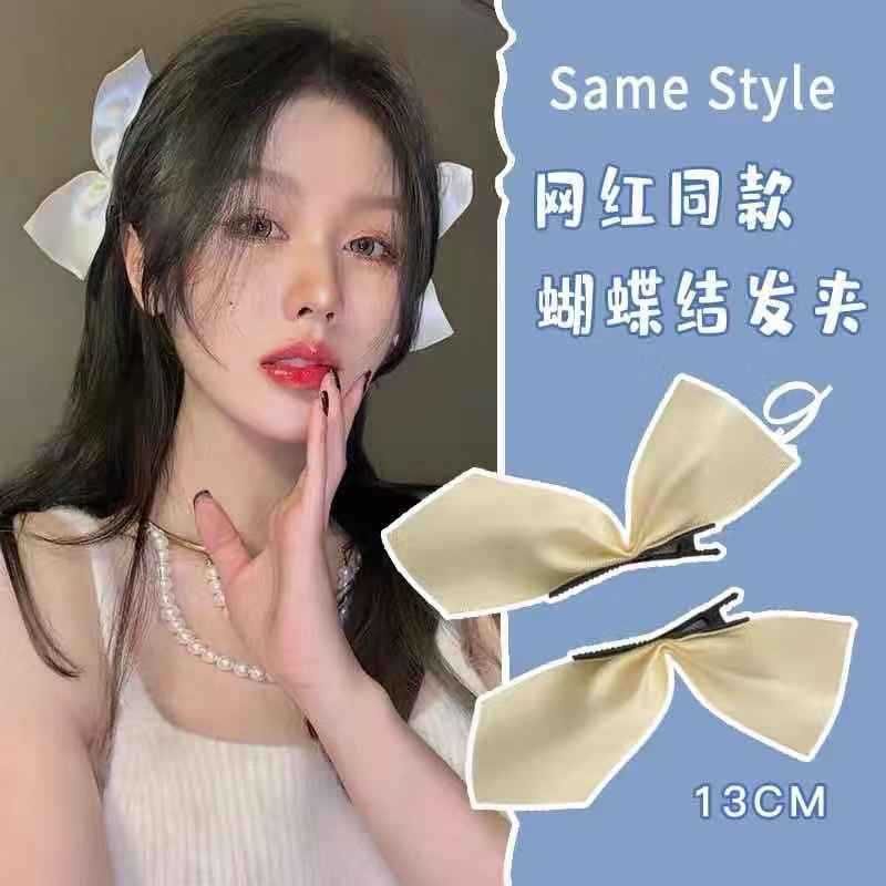 Kẹp tóc nơ nhung xinh xắn cheapment với thành viên jisoo của nhóm nhạc Black Pink
