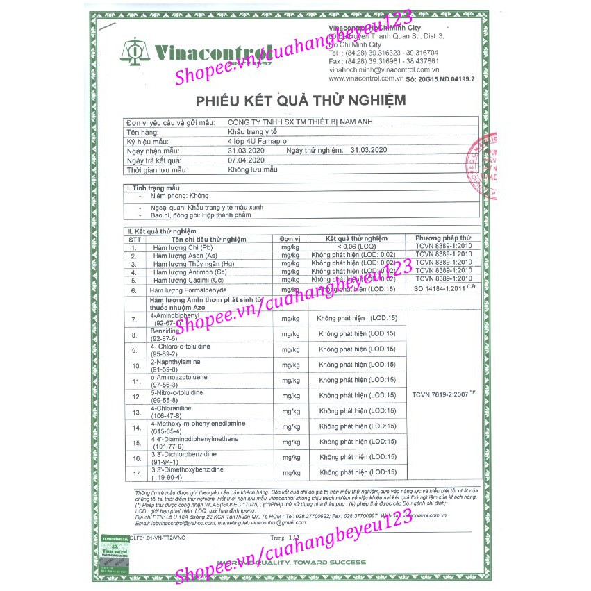 10 / Hộp 50 khẩu trang y tế 4 lớp FAMAPRO - Nam Anh - Việt Nam