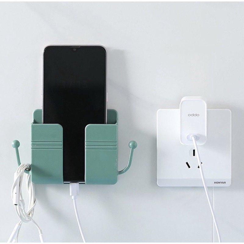 Kệ dán tường có tai để điện thoại, remote đa năng không cần khoan