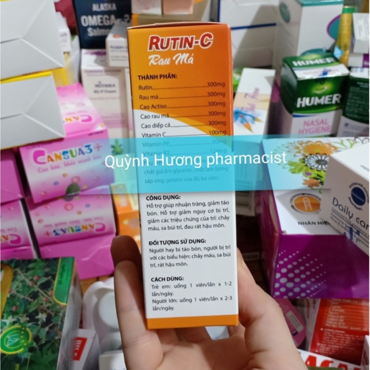 Viên uống RUTIN C RAU MÁ 30 viên ngăn ngừa nhiệt miệng