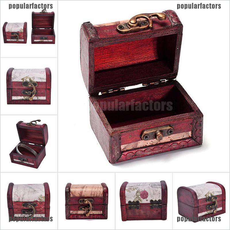 1 Hộp Trang Sức Bằng Gỗ Cổ Điển