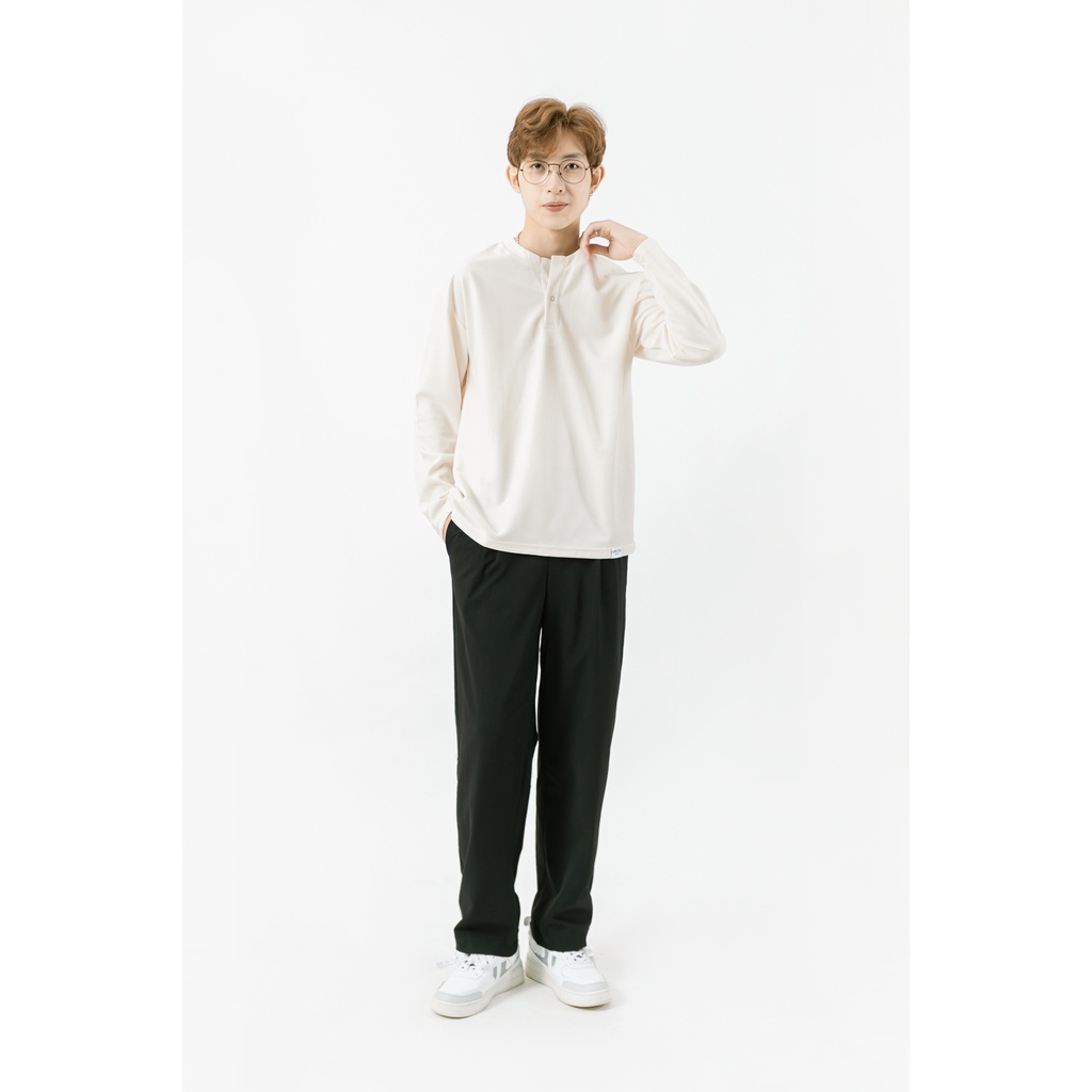 Áo Sweater Nam Form Rộng MANDO Cổ Tròn, Có Cúc Cài Basic Unisex Thời Trang Len Hàn Quốc SWT004