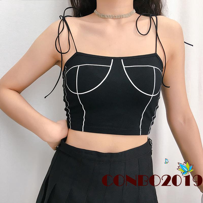 Áo dây nữ cộc tay hở eo quyến rũ