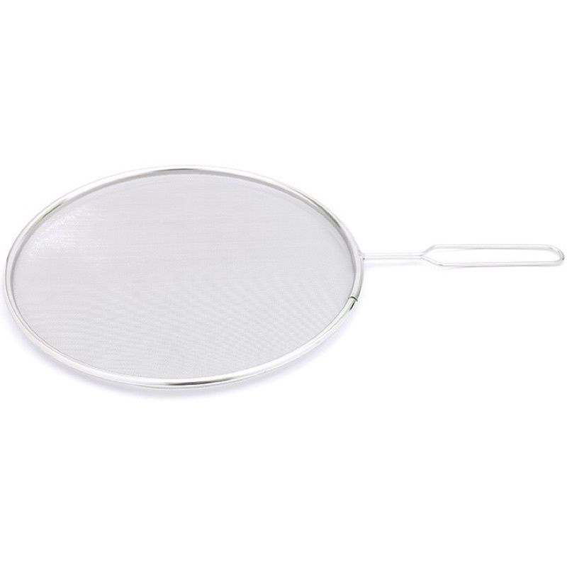 Vỉ Đạy Chảo Bằng Lưới Inox Có Tay Cầm Chống Bắn Mỡ Hiệu Quả