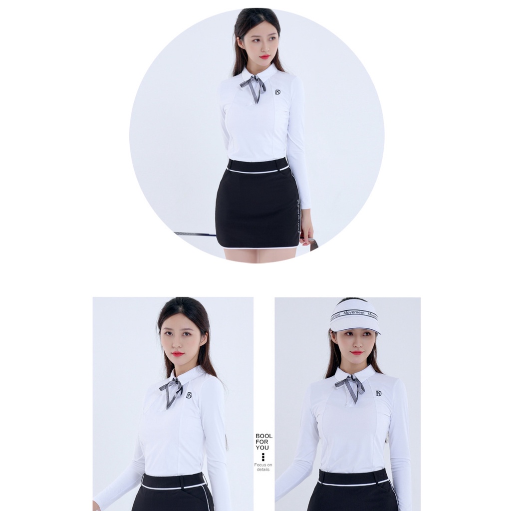 Dk Bộ Áo Dệt Kim Dài Tay Ôm Dáng Co Giãn Phong Cách Mới Đánh golf Ngoài Trời Mùa Thu Đông Cho Nữ IQNB