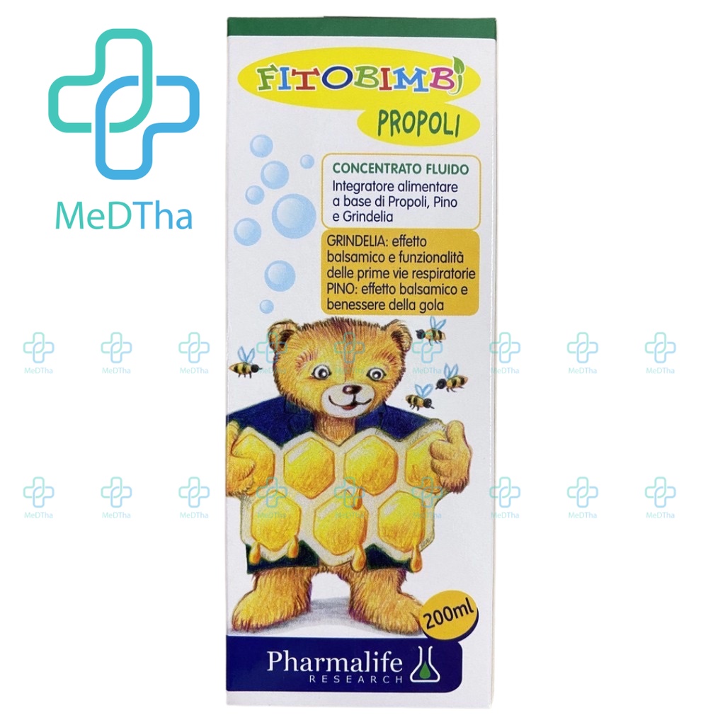 Fitobimbi Propoli - Hỗ Trợ Giảm Đau Rát Họng, Giảm Ho, Cảm Lạnh, Tăng Sức Đề Kháng, Miễn Dịch (Lọ 200ml) [Chính Hãng]