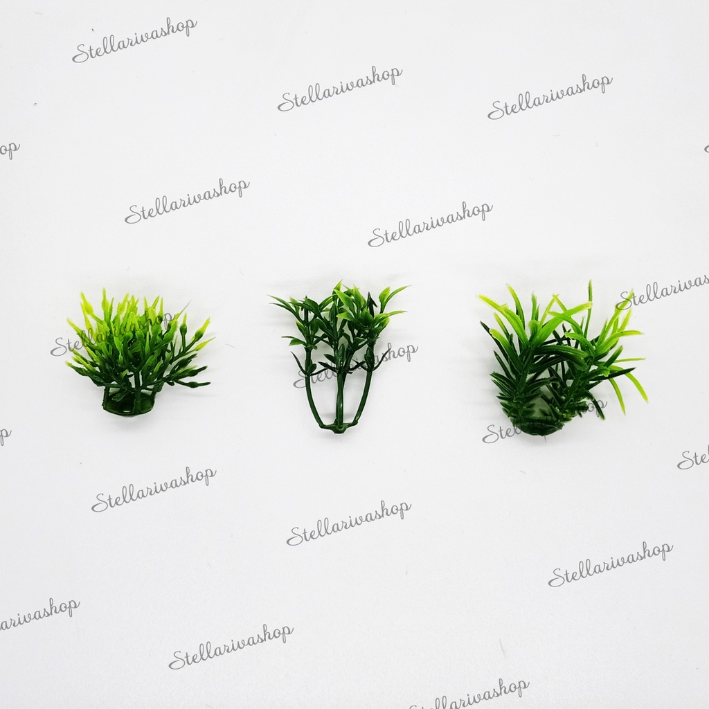 Mô hình cây xanh nhỏ các loại làm tiểu cảnh terrarium/ mô hình trang trí nhà tăm tre
