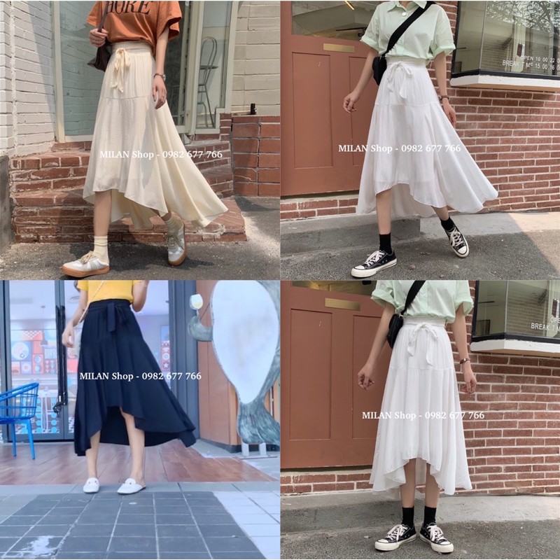[ Mã FADIRECT20 giảm 20K đơn 150K] Chân váy đuôi cá buộc nơ chất lụa mát lịm | BigBuy360 - bigbuy360.vn