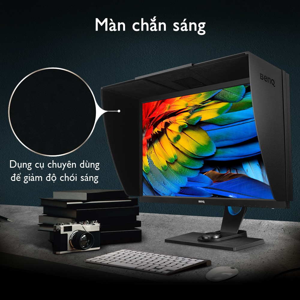 Màn hình máy tính BenQ SW2700PT 27 inch QHD 2K IPS Adobe RGB chuyên Xử lý hình ảnh cho Photographer