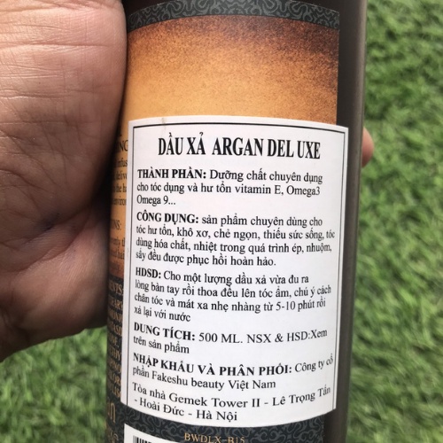 Cặp Dầu Gội, Xả  ARGAN OIL DELUXE 1000ml hương nước hoa. Rin Chan Store