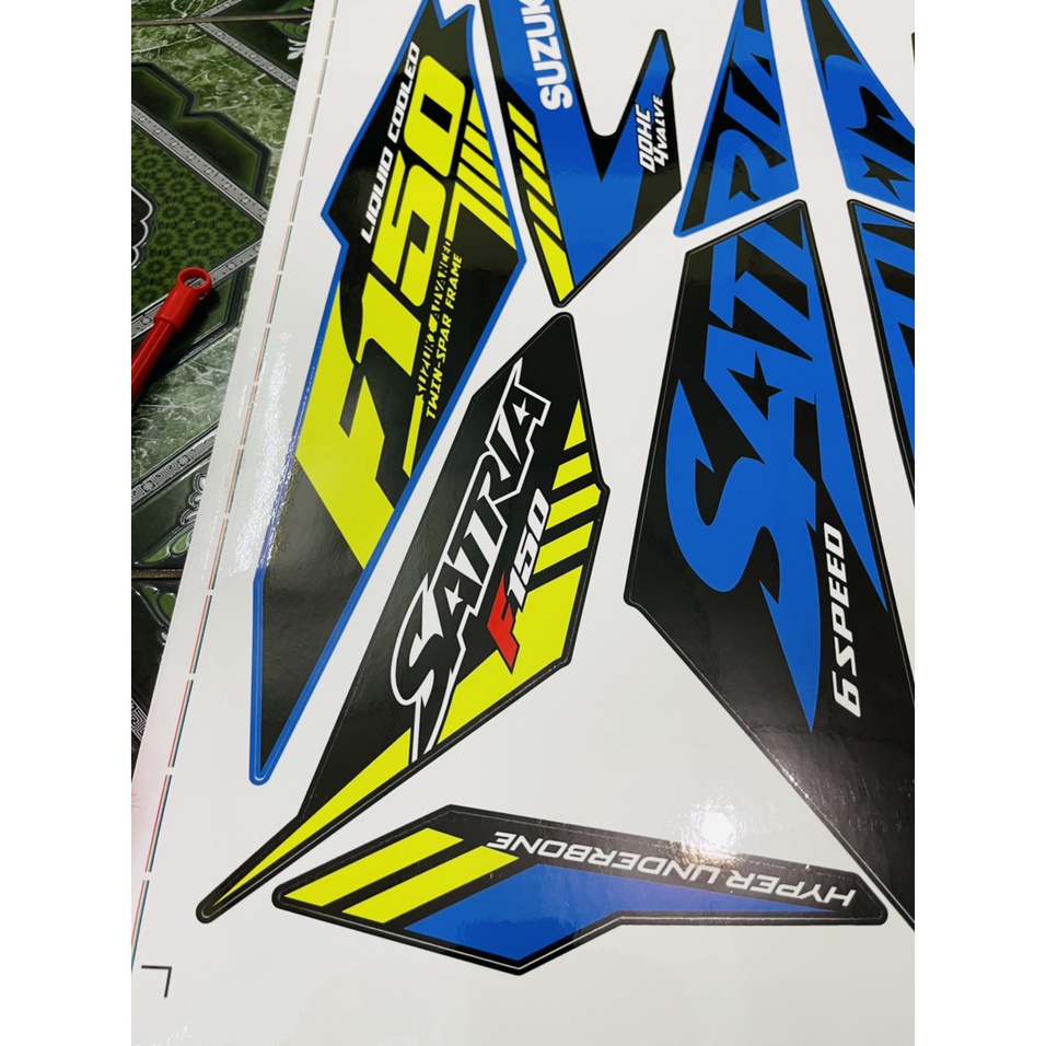 Tem Rời Dán Xe Raider FI Mẫu Zin 2021 Xanh Cực Đẹp, Hàng 3 Lớp Chất Lượng Cao ,Team Decal