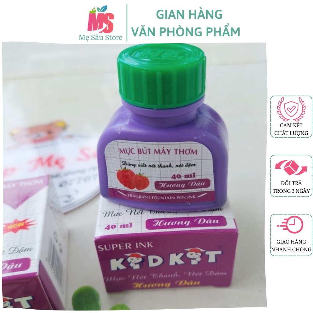 Mực dâu, mực bút máy màu tím ⚡ SIÊU ĐẸP ⚡ Hộp mực cao cấp, màu sắc tươi sáng, mau khô, an toàn