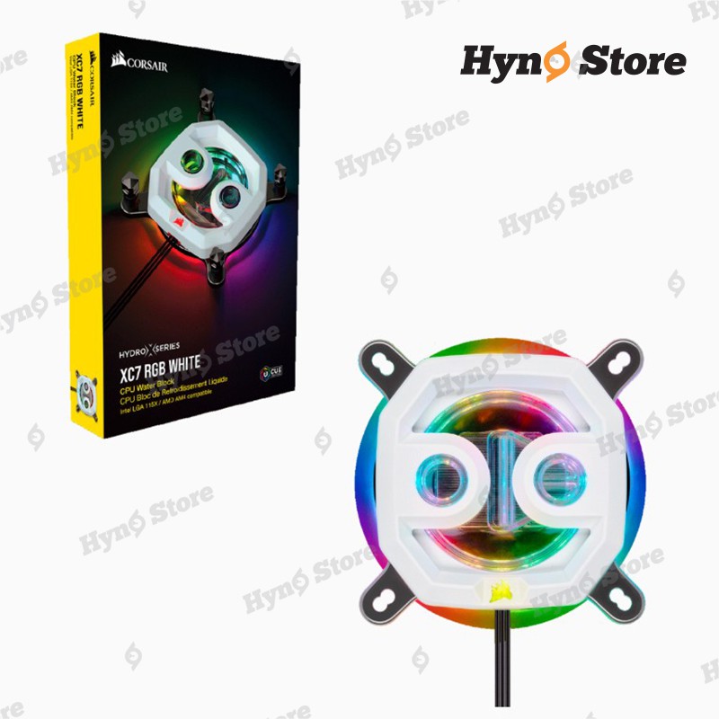 Block CPU Corsair Hydro XC7 White led ARGB sync main Tản nhiệt nước custom Hyno Store