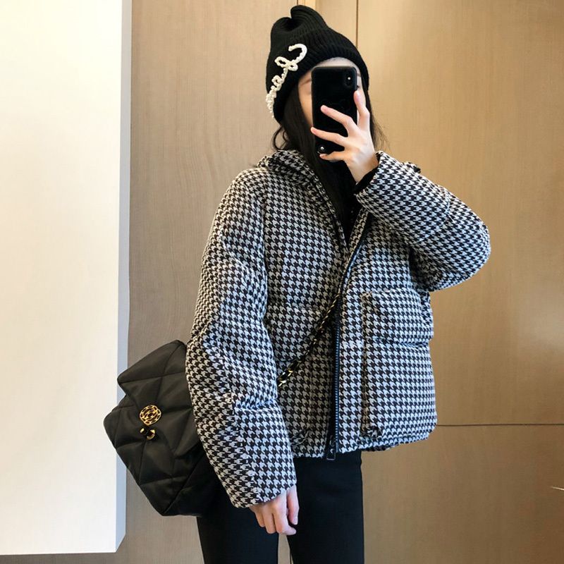 Áo Khoác Phao Đệm Lông Giữ Ấm Thoải Mái Phong Cách Mới Mùa Thu Đông