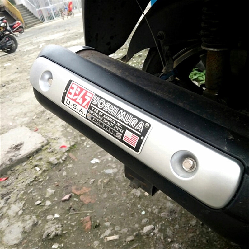 Ống Xả Giảm Thanh Kim Loại Nhôm Decal Cá Tính Sửa Đổi Miếng Dán Thích Hợp Cho Xe Máy Yamaha Huanglong Ống Xả Miếng Dán Sửa Đổi Yicun Tianxie Xả Decal