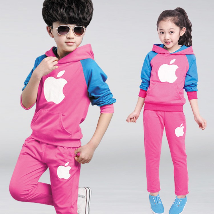 Set áo hoodie kèm quần dài phong cách thể thao cho bé