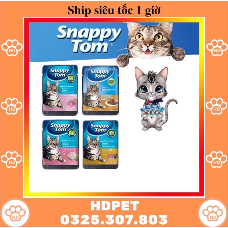 (TƯƠI NGON) Pate Snappy Tom đủ vị gói 85g