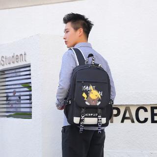 Ba Lô Đeo Vai Cỡ Lớn In Hình Pikachu Dễ Thương Cho Nam Nữ