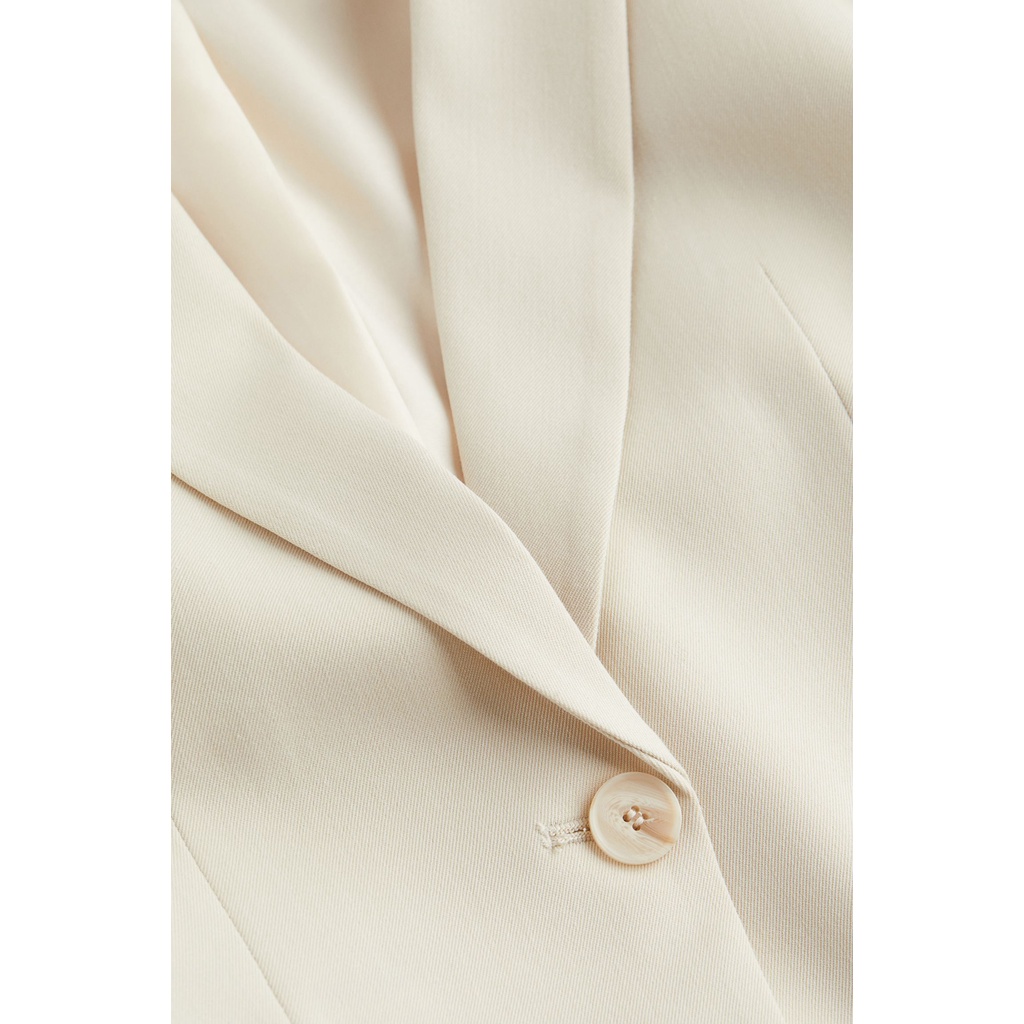 H&M Đức - Blazer tay áo đính nút màu trắng kem hai túi sale auth cao cấp chính hãng có sẵn 0988242011