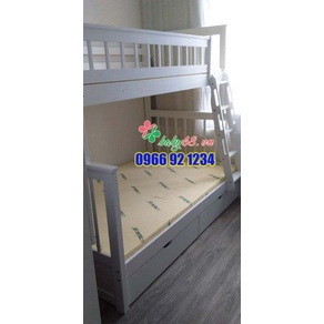 Giường tầng gỗ thông BF118  Nhiều màu kèm hộc kéo