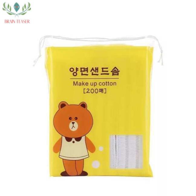 [ Tẩy Trang Hàn Quốc] Gói 200 miếng bông tẩy trang gấu thỏ