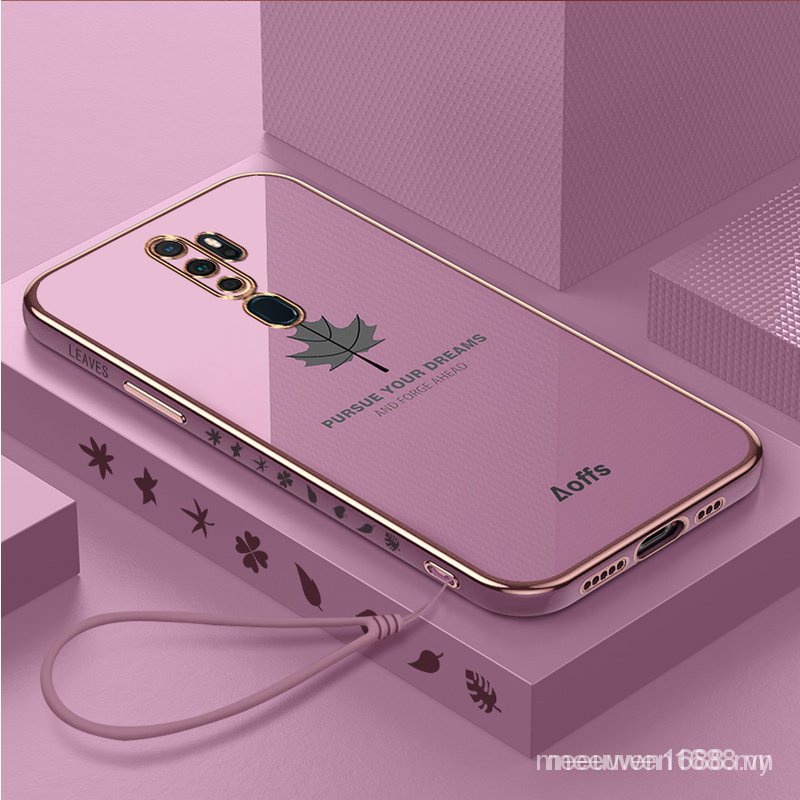 Ốp điện thoại QIANZI họa tiết lá phong thời trang cho Oppo A5 2020 Oppo A9 2020 A5 2020 A9 2020
