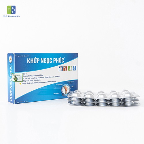 Khớp Ngọc Phúc - Bổ sung dưỡng chất cho khớp; tái tạo mô sụn, tăng hoạt dịch khớp, làm trơn ổ khớp - Hộp 3 vỉ x 10 viên