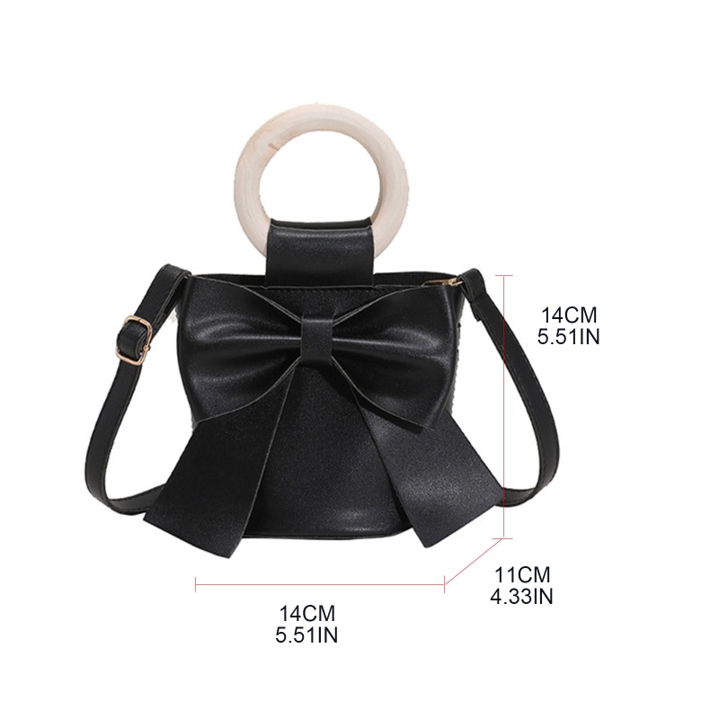 Túi Đeo Chéo Bằng Da PU Thắt Nơ Dành Cho Nữ