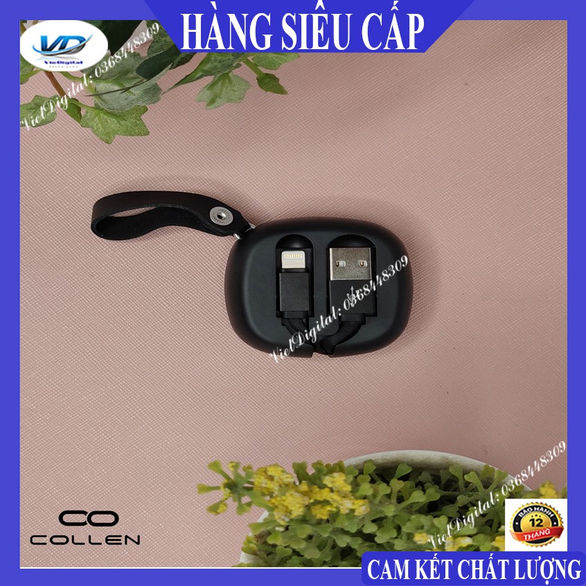 Cáp sạc Lightning IPHONE đa năng kéo dài dạng dây rút kéo 2 đầu,