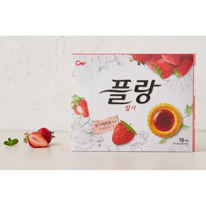 [CW] BÁNH FLAN DÂU TÂY 160G - [청우] 플랑 딸기 160g