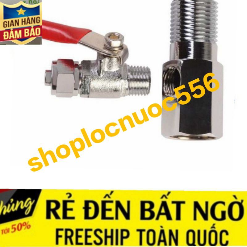 Bộ van chia nước đầu vào máy lọc nước hoặc dùng trong hệ thống phun sương, ren 21mm, có van khóa.