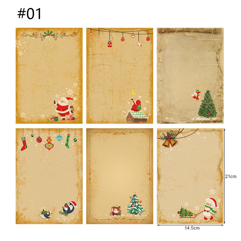 Thiệp Giáng Sinh Bằng Giấy Kraft In Chữ Merry Christmas Phong Cách Vintage Kèm Nhãn Dán B6G7