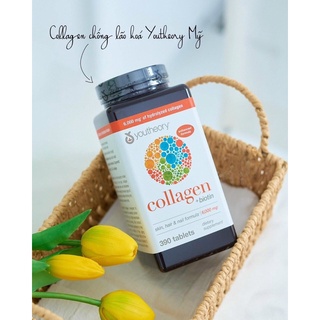 Collagen youtheory type 1 2 & 3 390 viên mẫu mới của mỹ-collagen không biến tính