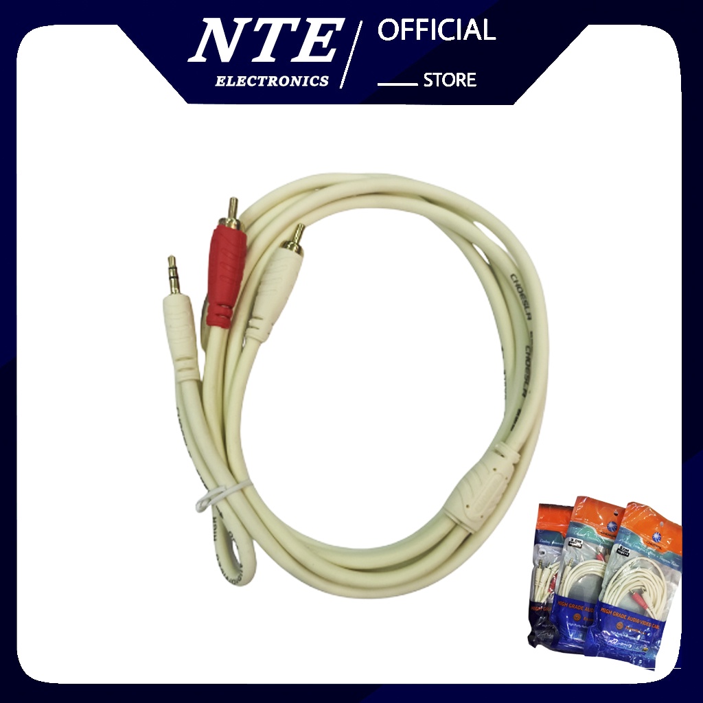 Dây 1 đầu 3.5 ra 2 AV chính hãng CHOSEAL.