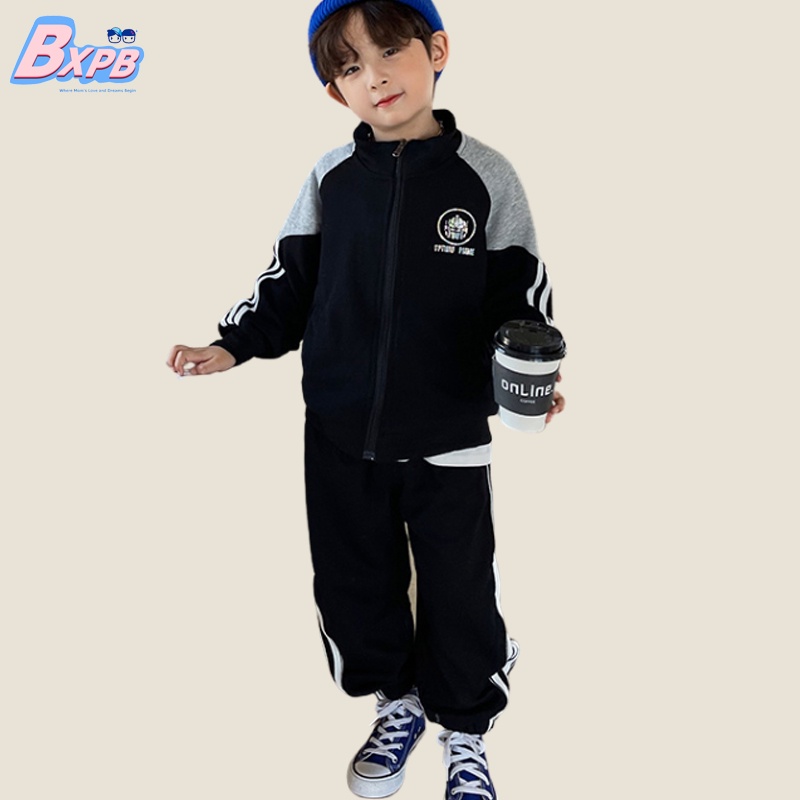 Bộ Áo Khoác Vest Tay Dài + Quần Dài Dáng Rộng Phong Cách Hàn Quốc Thời Trang Cho Bé Trai 3-15 Tuổi 100-170