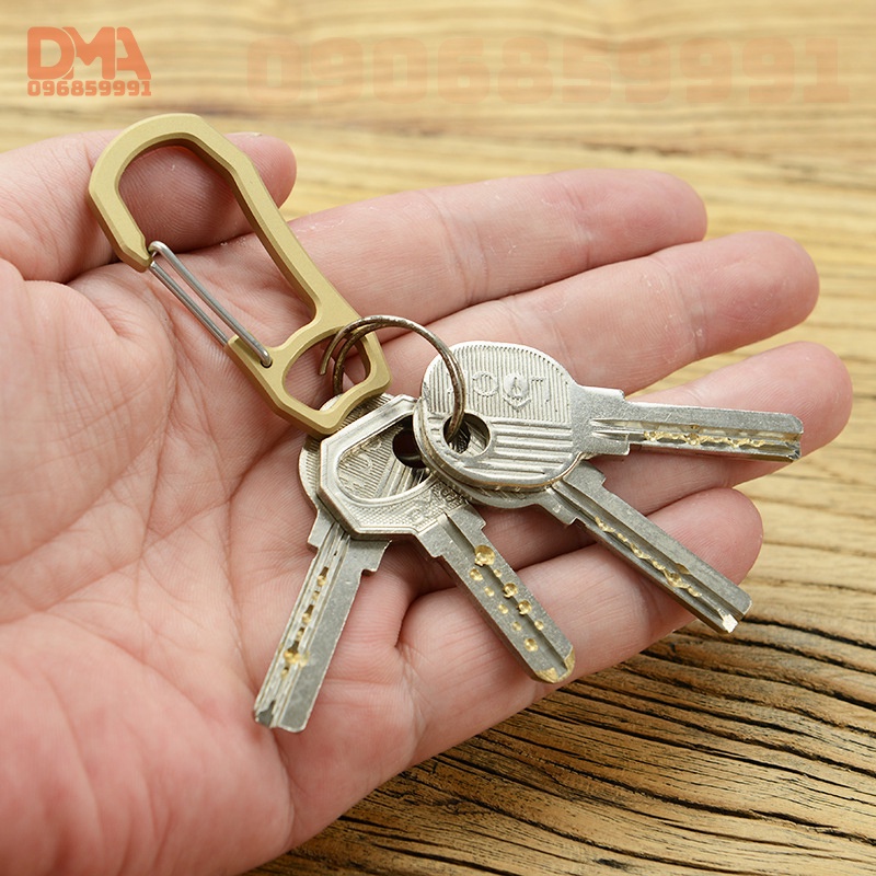Móc khóa Carabiner,móc treo phụ kiện đồng EDC