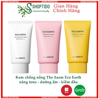 Kem Chống Nắng The Saem Eco Earth Power Pink Sun Cream SPF50+ PA++++