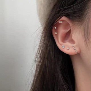 Khuyên tai bạc nữ, Set bông tai 5 món trendy xinh xẻo- TleeSilver THE26