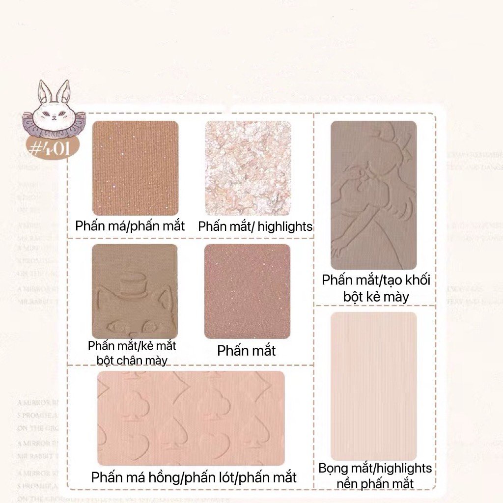 Bảng Phấn Mắt 7 Ô Màu HOLD LIVE Midsummer Garden HL574 - HOLDLIVE